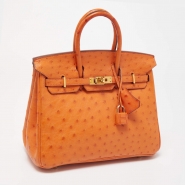 Сумка Hermes Birkin 25 из кожи страуса